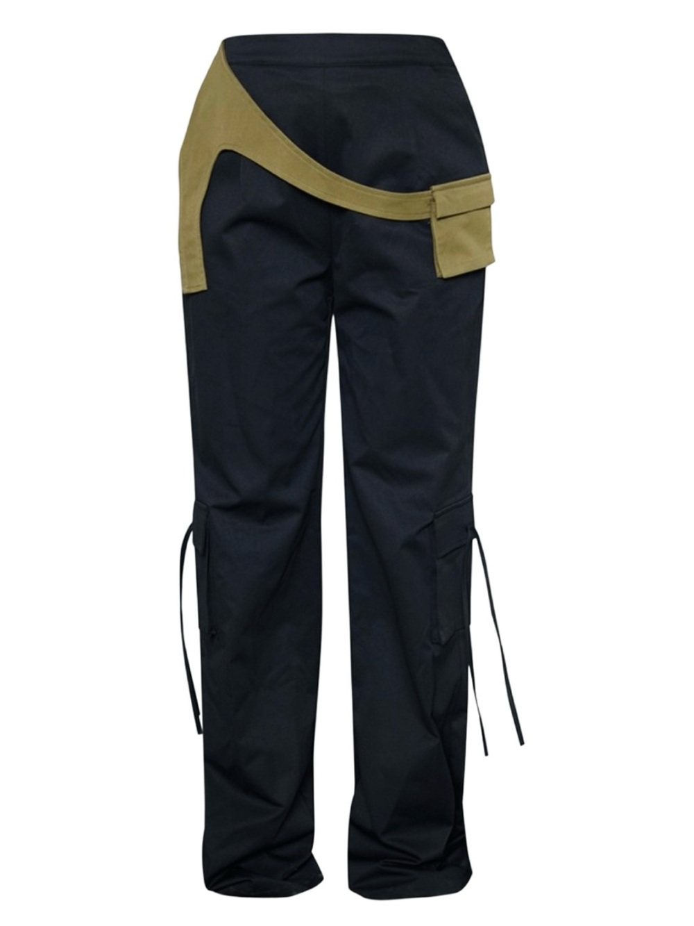 NWT✨PrettyLittleThing Black Contrast Panel Pocket Detail Cargo Pants